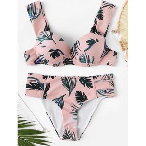 Tropical print bikini